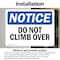 Signmission Do Not Climb Over, 7 in W x Rectangle, Vinyl Decal OS-2PACK-NS-D-57-L-11111 - alternate 5